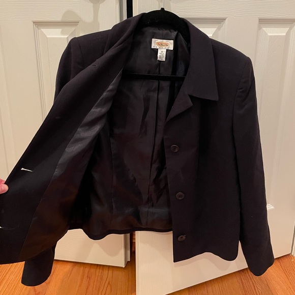 Talbots Wool Navy Tailored Blazer - Picture 5 of 12
